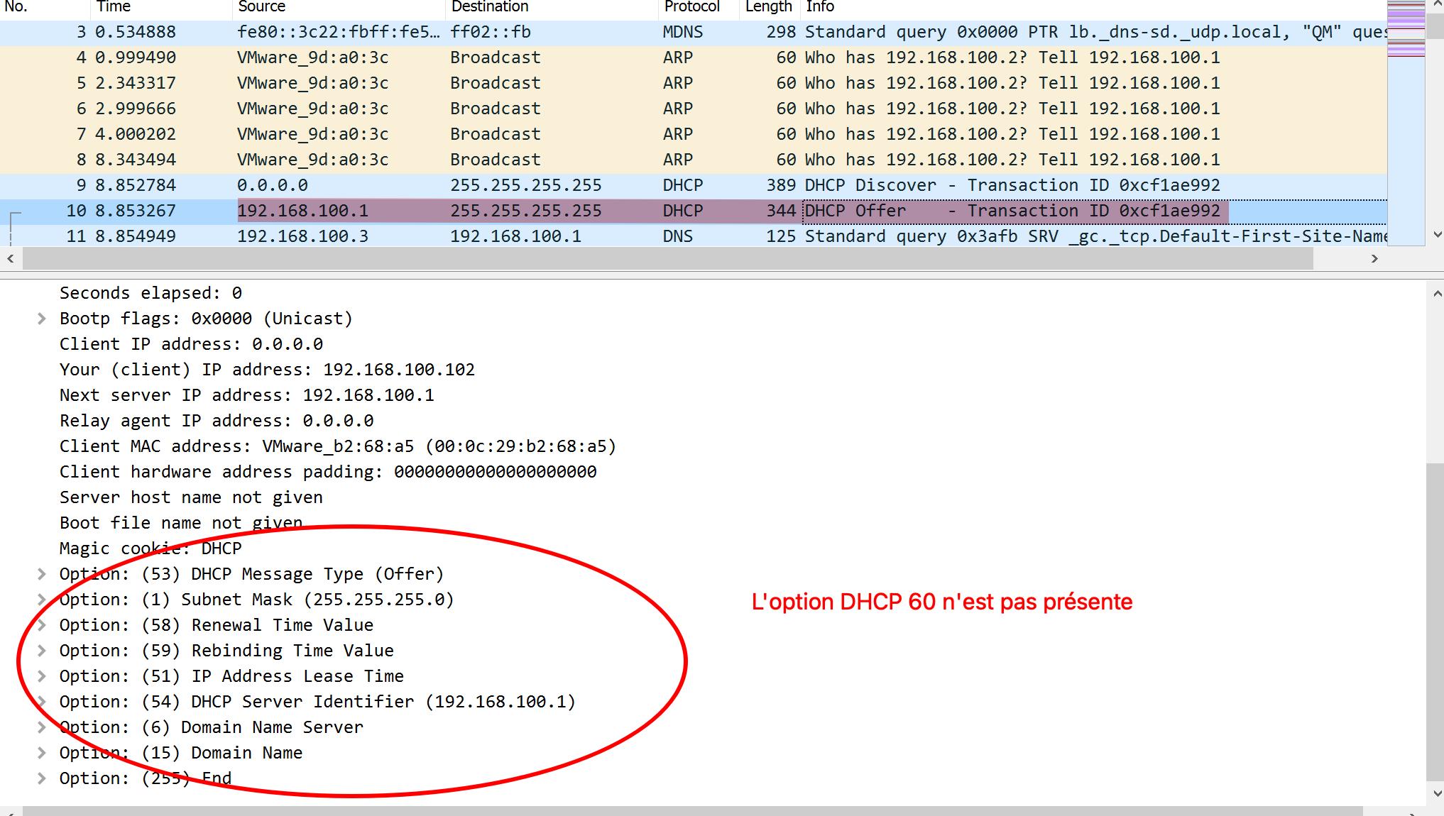 DHCP Offer sans PXE